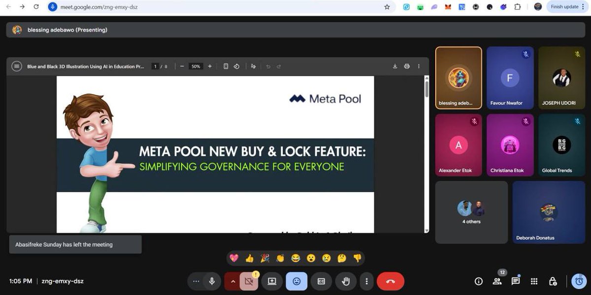 Blesilyns's tweet photo. Had an awesome workshop today with @Queen_Debbee on @meta_pool’s new Buy & Lock features! 🔒💧
It was impactful and practical, showing how these features simplify governance and make participation more accessible.
Big shoutout to everyone who pulled up! 💪 ❤️ #mpDAO #DeFi https://t.co/kMeRtS3N3G