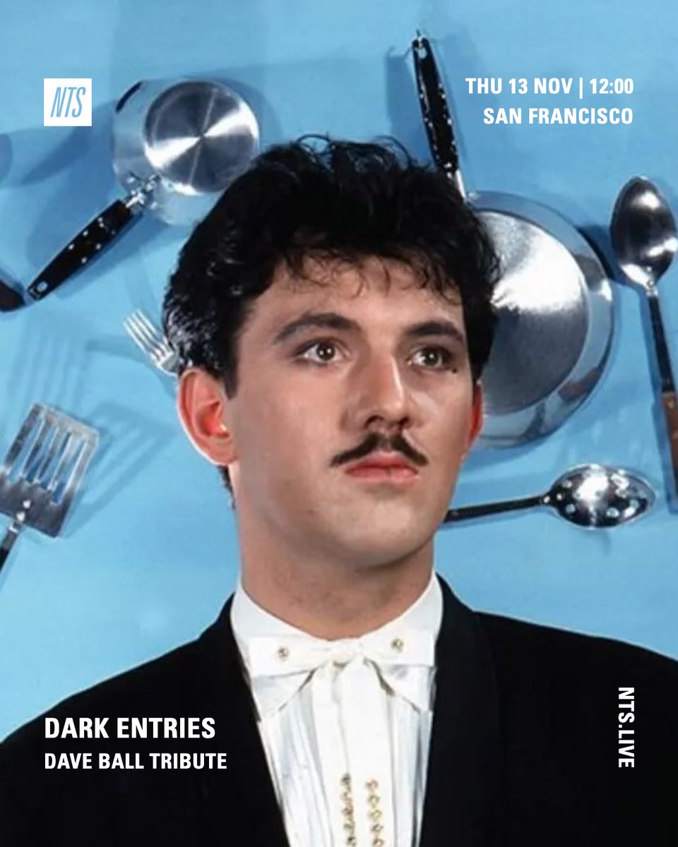 My tribute to Dave Ball of Soft Cell and The Grid airs today  <a href="/NTSlive/">NTS Radio</a>  at 12pm PST. Dave’s music was a huge influence on my teenage identity and also the sound of Dark Entries. I was lucky to work with Dave on a reissue of “Blue Pyramid” his Jack The Tab acid house song from