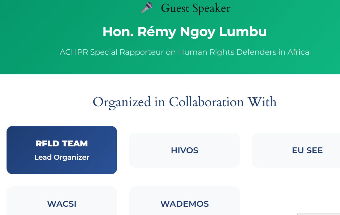 RfldOrg's tweet image. The Regional Training on Early Warning in Africa will take place on November 14-15, 2025, in Accra, Ghana, gathering 25-30 participants to enhance collaboration among civil society organizations, human rights defenders, and the African Commission on Human and Peoples&apos; Rights…