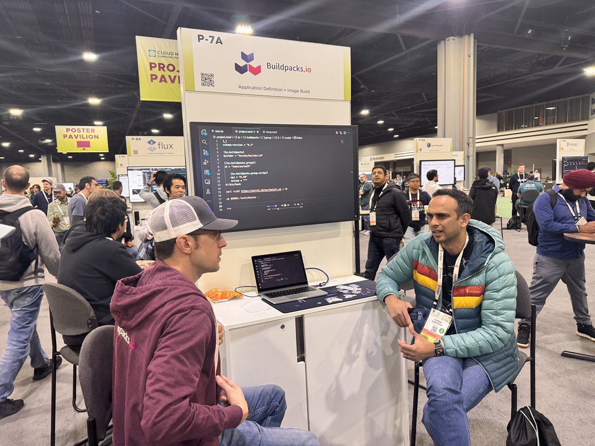 buildpacks_io's tweet image. Last chance to meet with contributors at #KubeCon + #CloudNativeCon project Pavillion.