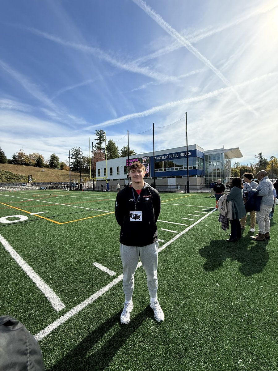 After a great conversation with <a href="/CoachChadWalker/">Chad Walker</a> I am blessed to receive my first scholarship offer from <a href="/PaceUFootball/">PaceUFootball</a>. Grateful for the opportunity to play Division II football. Thank you to all of the coaches for having me out to the game on October 18th. 
<a href="/CHE_Fball/">Cherry Hill East Football</a>