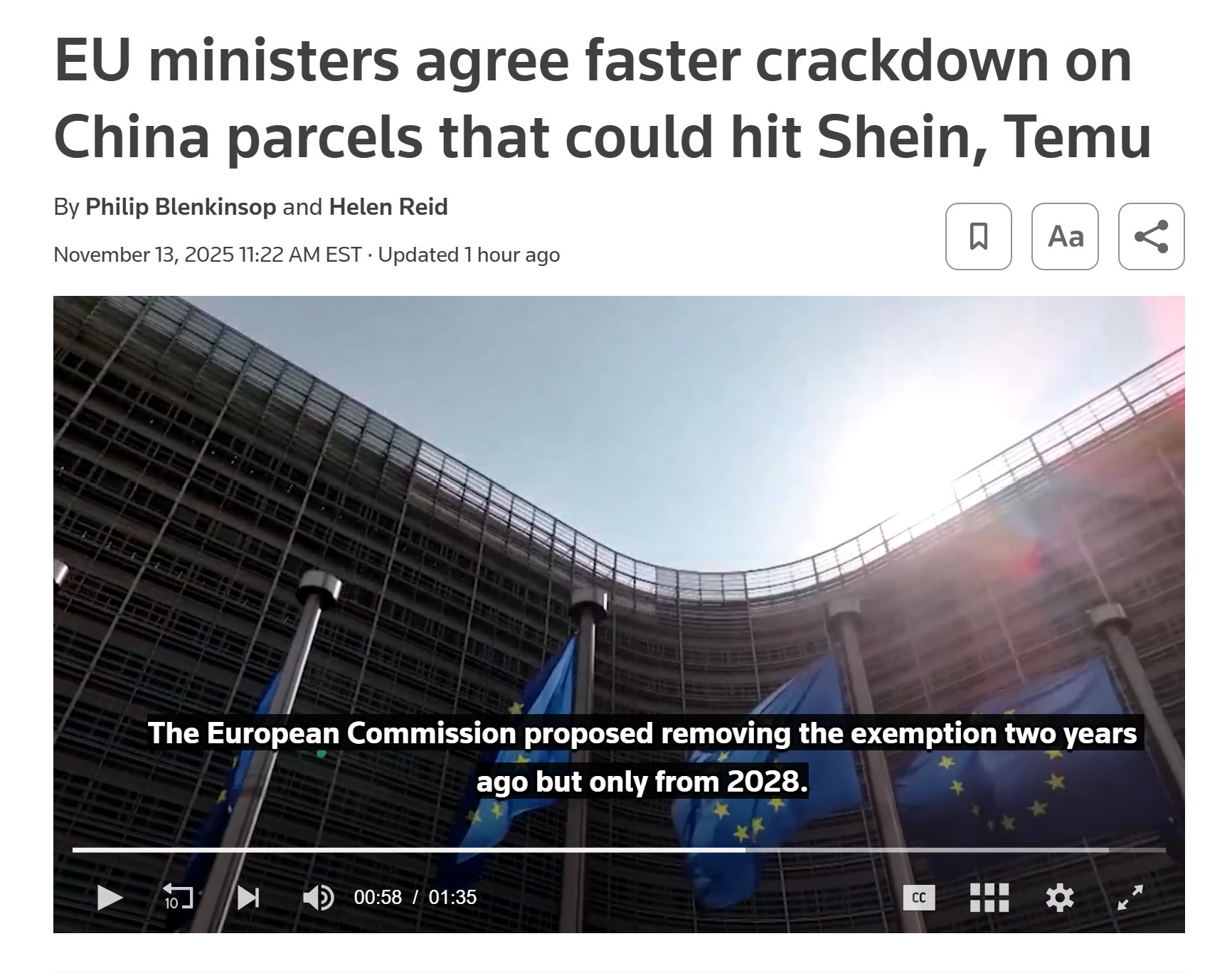 【美国之声--日本将要求Temu等跨境电商缴纳消费税、及取消小额进口商品的消费税豁免】2025年11月26日《日经中文网》：

为应对大量低价商品经由中资背景电商平台流入日本，执政党所属的税制调查会提...