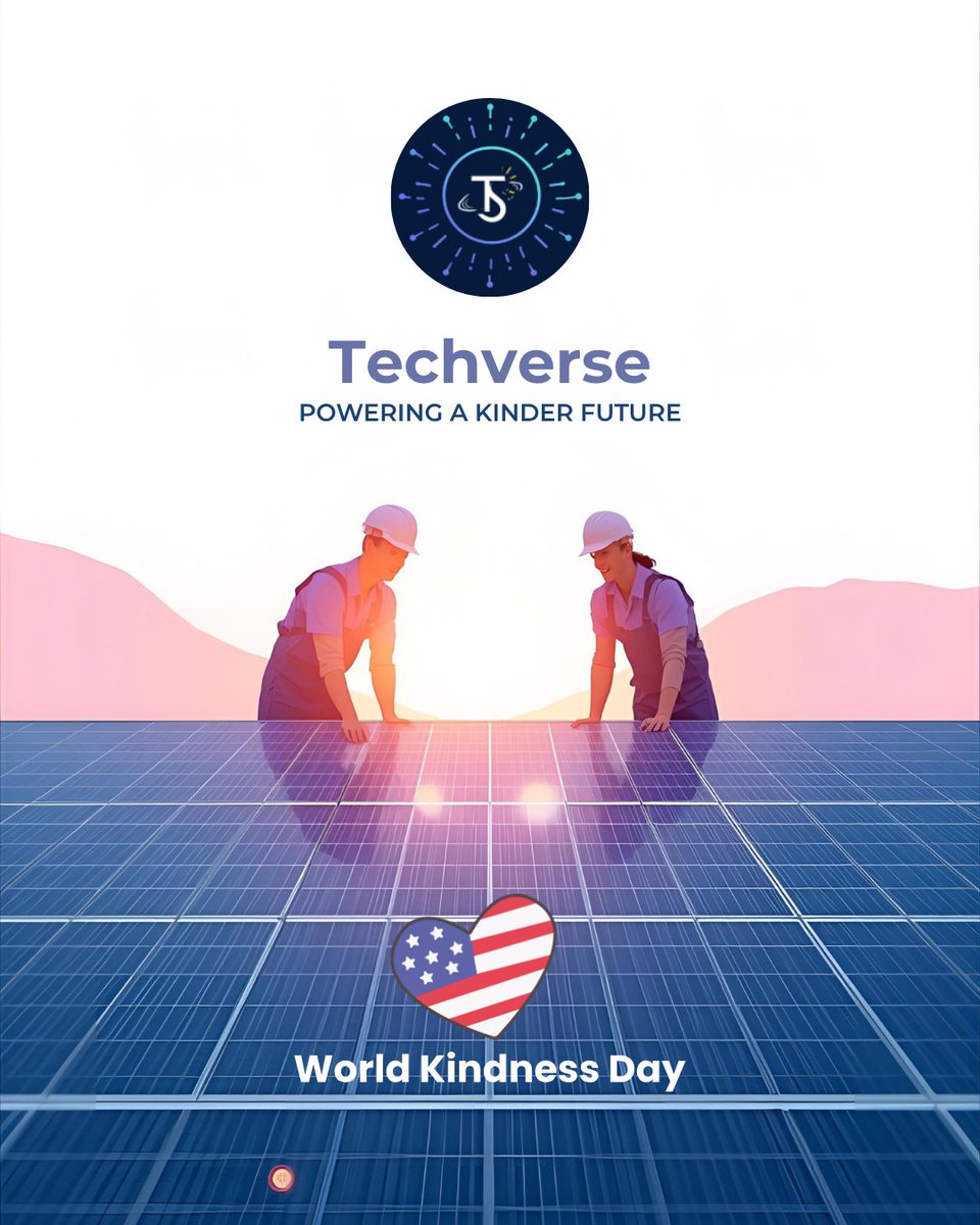 TechverseSS's tweet image. 💙 On #WorldKindnessDay, we celebrate the people who power clean energy with empathy and purpose.
Bcoz real innovation starts with kindness.

#TechverseSmartSolutions #CleanEnergy #SolarDesign #PositiveEnergy #Worlds2025 #WorldKindnessDay #thursdayvibes Good Thursday USA Network