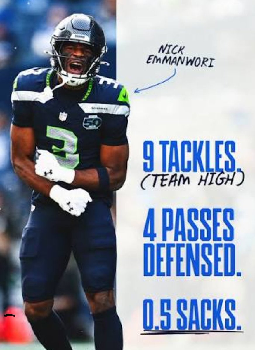 SettingTheEdge's tweet photo. The #Seahawks rookie NCB/SS/Star position player is making a mark. #EMMAN‼️ #ChasingEdges #12AsOne #HawksBallinALLin https://t.co/VBIC32otg1