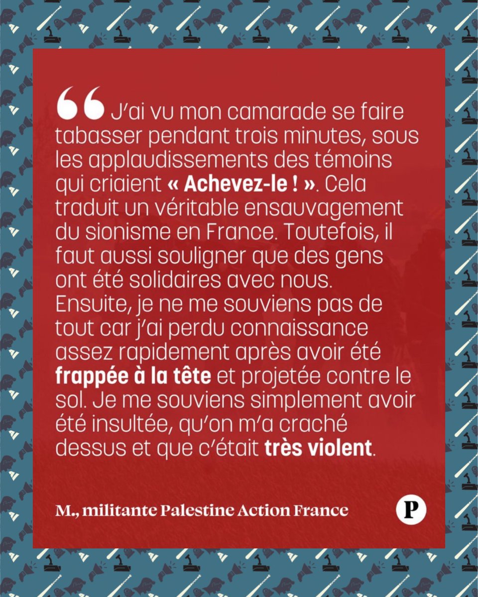 SwordOfSalomon's tweet photo. 🚨🎻🔥 SIGNALEMENT : La femme qui a allumé une torche lors du concert de l’Orchestre Philharmonique d’Israël 🇮🇱 le 6 novembre à la Philharmonie de Paris 🇫🇷 est Manel Eddaouidi, 26 ans, étudiante à @sciencespo et militante d’extrême-gauche pro-palestinienne 🇵🇸, résidant à Puteaux (92).

⚠️🇵🇸 Manel appartient au groupuscule pro-Hamas Palestine Action, connu notamment pour avoir vandalisé en août dernier l’entrée des bureaux de la compagnie aérienne El-Al 🇮🇱, avec des tags comme “Fuck Zionism” ou des triangles rouges inversés 🔻, symboles repris des vidéos des Brigades Al-Qassam.

‼️Elle est récidiviste : elle avait déjà été poursuivie pour avoir participé au groupe de 7 militants ayant tagué le site de @thalesgroup à Gennevilliers, avant d’être finalement relaxée.

⚖️🚔 Cette fois, la situation est bien plus grave.
Manel Eddaouidi et trois autres militants ont été mis en examen pour :

• dégradation de biens par des moyens dangereux pour les personnes,
• mise en danger d’autrui,
• possession de matières inflammables sans motif légitime et en violation d’un arrêté préfectoral,
• organisation d’une manifestation non autorisée,
• refus d’obtempérer lors d’un contrôle d’identité,
• violences avec usage ou menace d’arme.

🤡 Le comble : après les faits, Manel Eddaouidi a déposé plainte à son tour, prétendant avoir “perdu connaissance” après avoir été frappée à la tête par un homme juif de 57 ans, affaibli par la maladie, qui l’a simplement bousculée et poussée vers la sortie pour protéger sa femme des flammes 🔥 de la torche.

Elle ira même jusqu’à dénoncer un prétendu “ensauvagement du sionisme en France”.

🎓❌ Cher @lvassy, une étudiante qui se radicalise et enchaîne les actions violentes pour empêcher toute présence artistique ou culturelle juive ou israélienne en France n’a rien à faire à @sciencespo. 

cc @Interieur_Gouv @sup_recherche @PoliceNationale @prefpolice @BrunoRetailleau @NunezLaurent