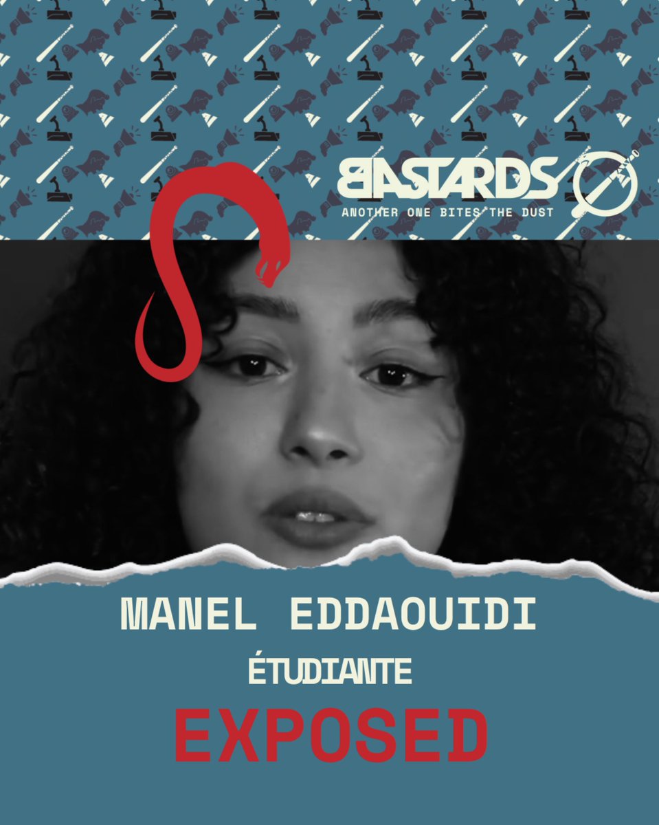 SwordOfSalomon's tweet photo. 🚨🎻🔥 SIGNALEMENT : La femme qui a allumé une torche lors du concert de l’Orchestre Philharmonique d’Israël 🇮🇱 le 6 novembre à la Philharmonie de Paris 🇫🇷 est Manel Eddaouidi, 26 ans, étudiante à @sciencespo et militante d’extrême-gauche pro-palestinienne 🇵🇸, résidant à Puteaux (92).

⚠️🇵🇸 Manel appartient au groupuscule pro-Hamas Palestine Action, connu notamment pour avoir vandalisé en août dernier l’entrée des bureaux de la compagnie aérienne El-Al 🇮🇱, avec des tags comme “Fuck Zionism” ou des triangles rouges inversés 🔻, symboles repris des vidéos des Brigades Al-Qassam.

‼️Elle est récidiviste : elle avait déjà été poursuivie pour avoir participé au groupe de 7 militants ayant tagué le site de @thalesgroup à Gennevilliers, avant d’être finalement relaxée.

⚖️🚔 Cette fois, la situation est bien plus grave.
Manel Eddaouidi et trois autres militants ont été mis en examen pour :

• dégradation de biens par des moyens dangereux pour les personnes,
• mise en danger d’autrui,
• possession de matières inflammables sans motif légitime et en violation d’un arrêté préfectoral,
• organisation d’une manifestation non autorisée,
• refus d’obtempérer lors d’un contrôle d’identité,
• violences avec usage ou menace d’arme.

🤡 Le comble : après les faits, Manel Eddaouidi a déposé plainte à son tour, prétendant avoir “perdu connaissance” après avoir été frappée à la tête par un homme juif de 57 ans, affaibli par la maladie, qui l’a simplement bousculée et poussée vers la sortie pour protéger sa femme des flammes 🔥 de la torche.

Elle ira même jusqu’à dénoncer un prétendu “ensauvagement du sionisme en France”.

🎓❌ Cher @lvassy, une étudiante qui se radicalise et enchaîne les actions violentes pour empêcher toute présence artistique ou culturelle juive ou israélienne en France n’a rien à faire à @sciencespo. 

cc @Interieur_Gouv @sup_recherche @PoliceNationale @prefpolice @BrunoRetailleau @NunezLaurent