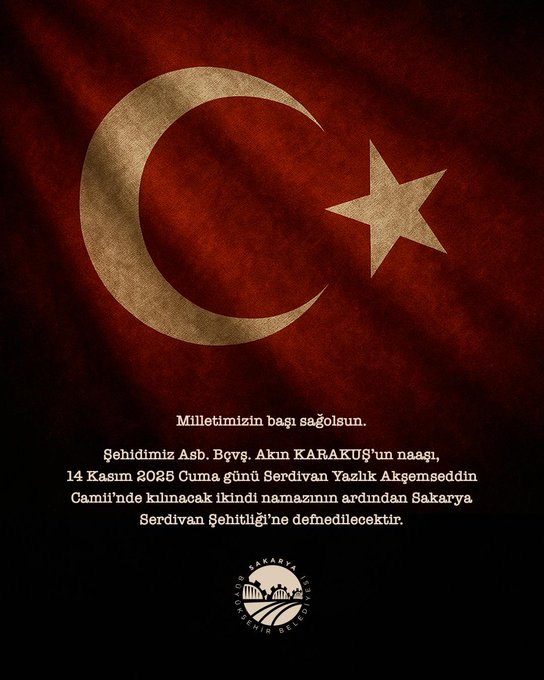 Sakarya’da Şehit Akın Karakuş İçin Vedat Merasimi