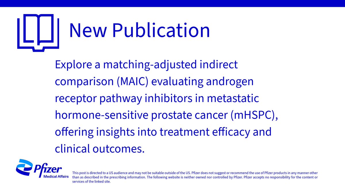 Discover how a new MAIC study compares androgen receptor pathway inhibitors in mHSPC, offering insights into treatment strategies and clinical outcomes. Read the full publication in Future Oncology: pfi.sr/NVB