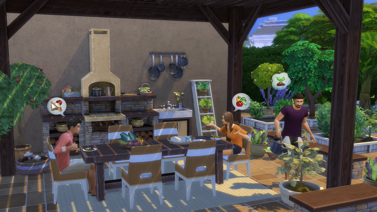 TheSims's tweet image. With rustic furniture, vibrant rugs, harvest decor and more bring energetic pops of color to your new entertaining spot with #GardenToTableKit by @BrazenLotus 🌻
Available Now!