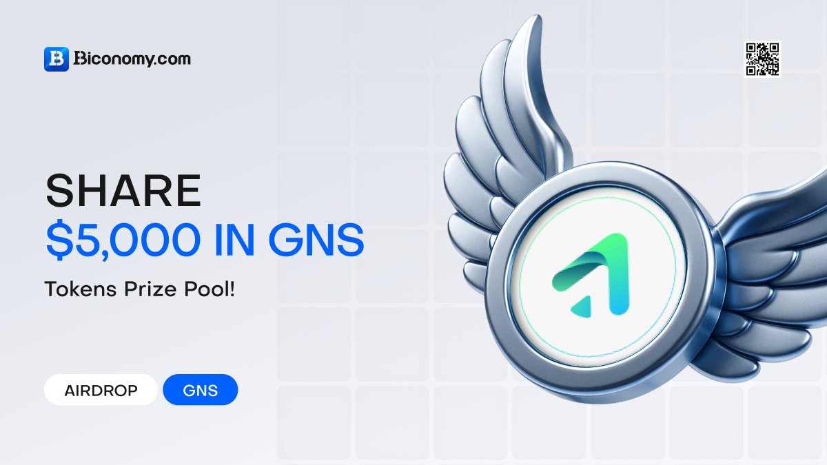 BiconomyCom's tweet photo. 🚀 Share $5000 in $GNS Airdrop, Enjoy Welfare from #GainsNetwork! 🚀

To thank all https://t.co/egaqT81Snr global users for your long-term support and celebrate the listing of @gains_trade , we are giving away $5,000 #GNS to share with #airdrop participants!💎
 
📅Activity time: 11/15/2025 00:00 – 11/25/2025 00:00 (UTC)
 
🎁Bonus：

>>>Step 1  Have or Sign Up a https://t.co/egaqT81Snr account.

>>>Step 2  Follow @BiconomyCom, and join the https://t.co/egaqT81Snr Telegram.
https://t.co/vGtrWAW0d3

>>>Step 3  Fill out: Gleam form.
https://t.co/pTDsoXb8nd

Full details👉 https://t.co/25pzSpEpVz

#BiconomyCom #BIT #crypto #blockchain #cryptocurrency #cryptomarket #web3 #altcoins #memecoins #cryptocurrencies #airdrops #giveaway #giveaways #cryptocommunity