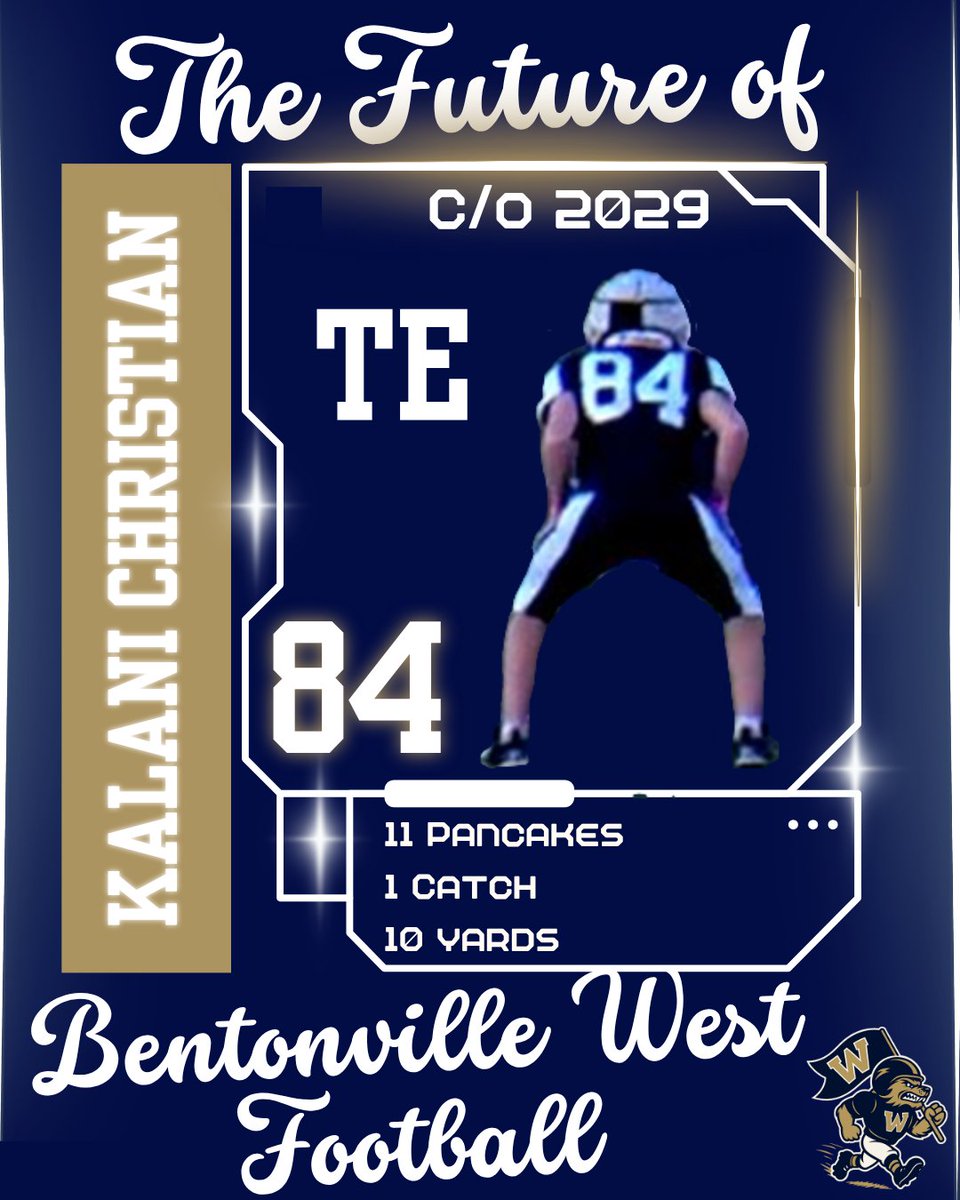 WestFootball_9's tweet photo. You know we couldn't leave the BIG BOYS up front out right???? Our Freshman Offensive Line turned into some real DAWGS up front! And don't forget about our DOMINANT Tight End! #FAST #ClawsUp #VVR #TrenchMob @BVille_West_FB https://t.co/zATGBoGxrV