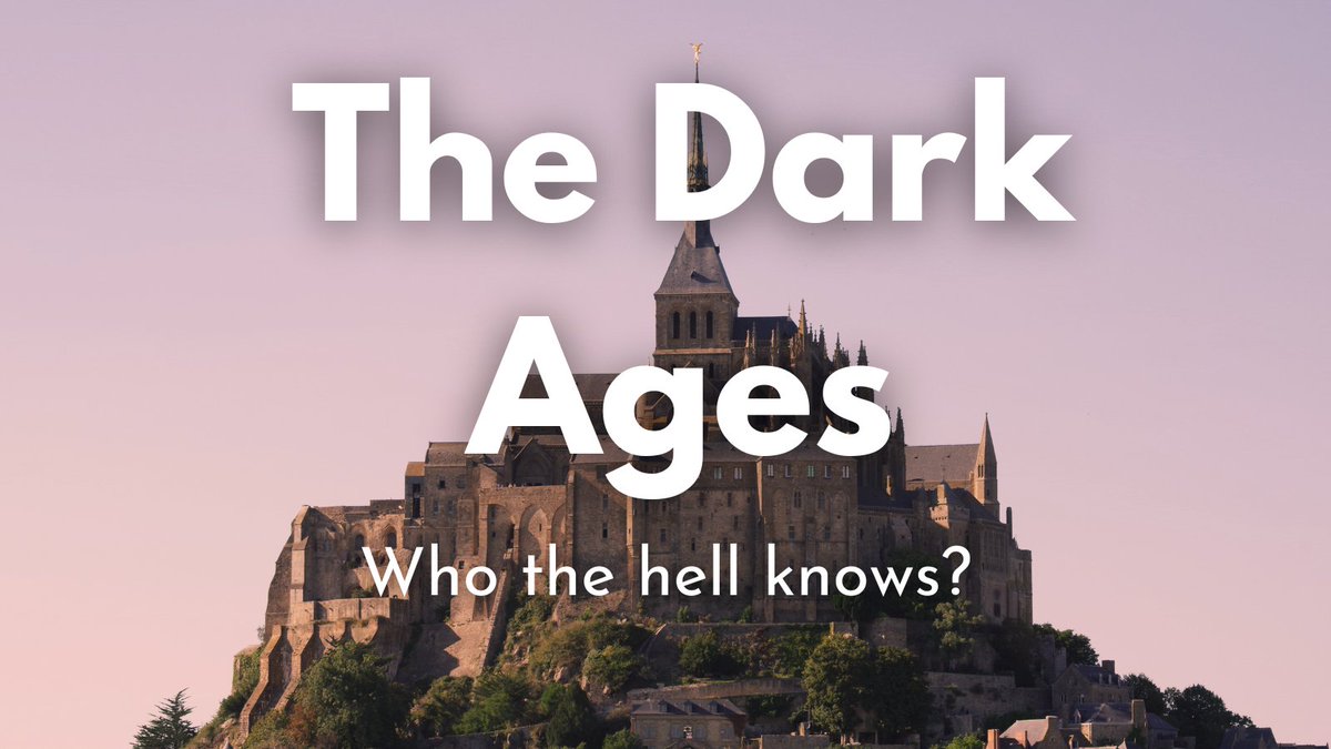 Whywarshappened's tweet image. Periodic reminder that The Dark Ages should be an appropriate term for the early medieval period.