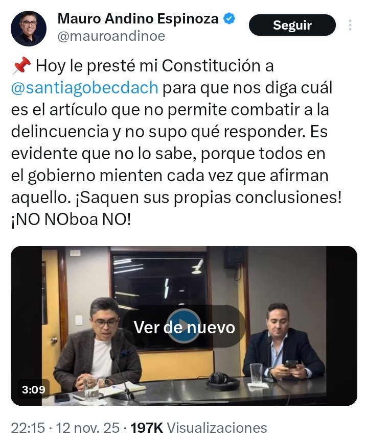MemesDelMijinOr's tweet image. No entiendo a cabeza de pelos de mí bolsa Mauro Andino,.. Si la constitución hecha por el Correismo es tan buena, entonces porque salen libres la mayoría de delincuentes cuando la policía los captura ...!!!