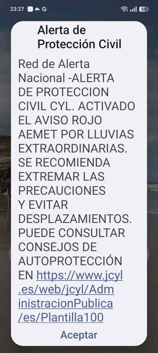 112cyl's tweet image. La Agencia de Protección Civil y Emergencias de la @jcyl ha enviado mensaje a través del sistema ES-ALERT a la zona sur de #Ávila para avisar de la previsión de fuertes lluvias en las próximas horas.