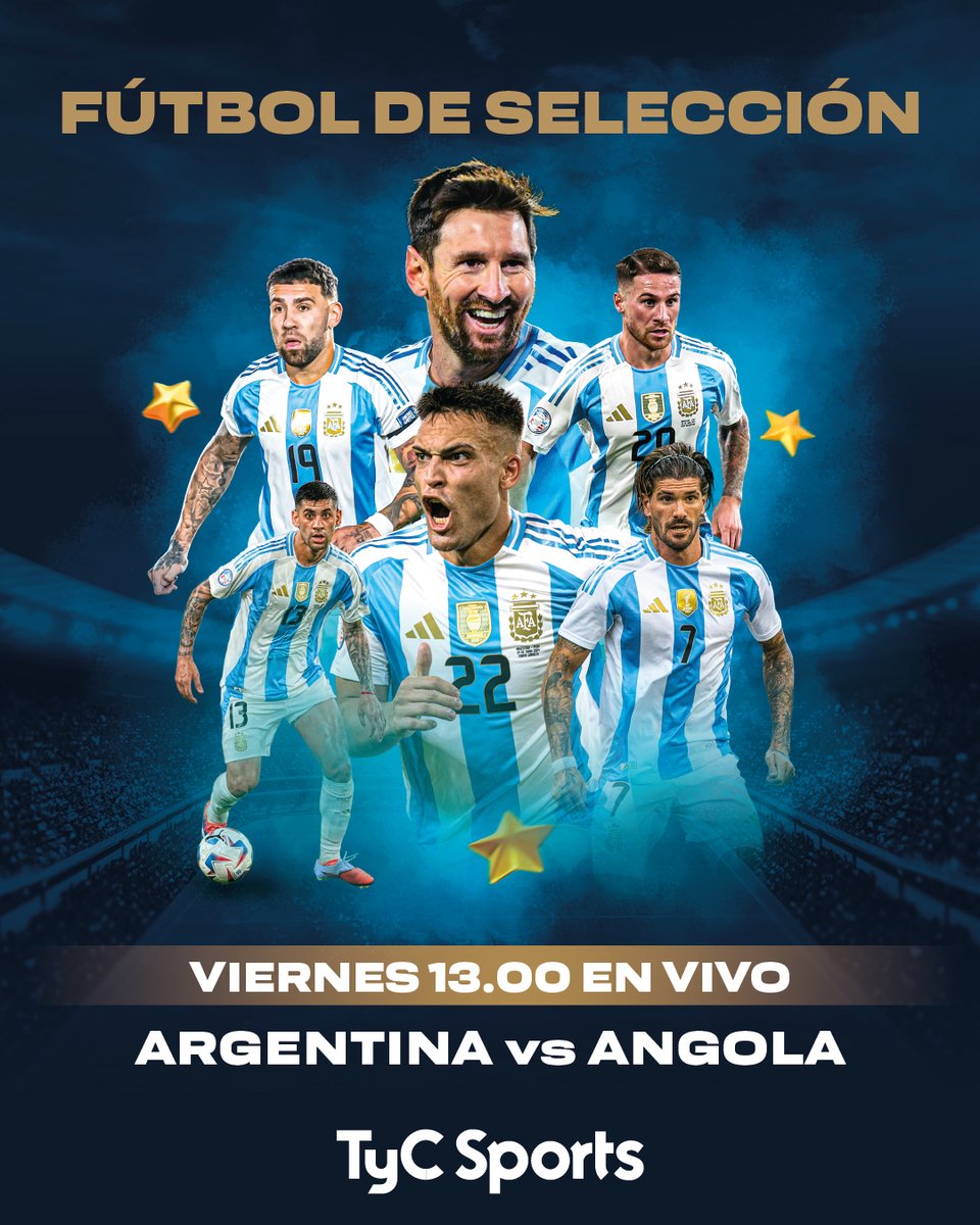 TE AMO ARGENTINA!!!!!!!!!!!!! La Selección Argentina cierra el año ante Angola con la mira puesta en el Mundial 2026. Viví el partido en TyC Sports y TyC Sports Play.
