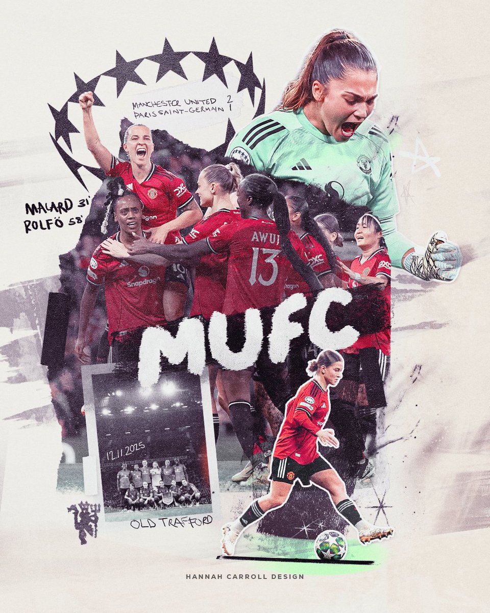 🎨✨ <a href="/ManUtdWomen/">Manchester United Women</a> 
#uwcl #manutdwomen #smsports