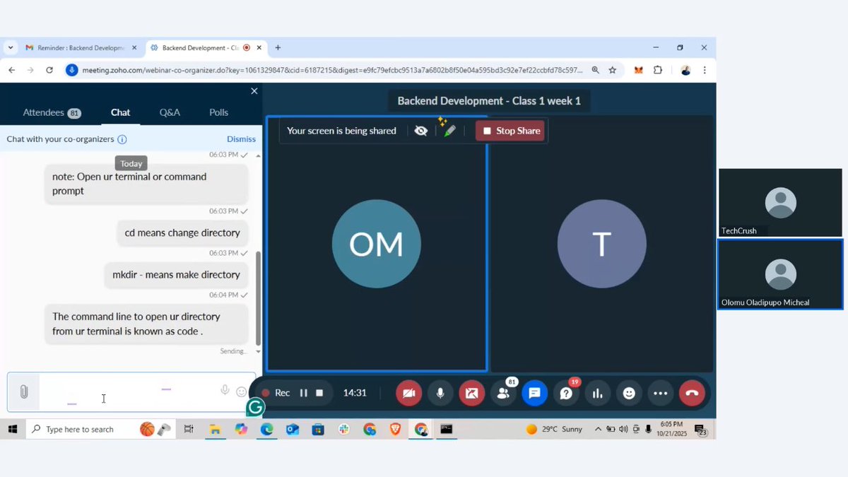 pmoabeg's tweet image. Just finished my first month in the TechCrush Backend scholarship 🚀 @TechCrushHQ. From zero knowledge of MongoDB and NodeJS to mastering them, I&apos;ve grown a lot while balancing school! Feeling more connected to tech than ever 🧑‍💻. #TechcrushOneMonthrecap
