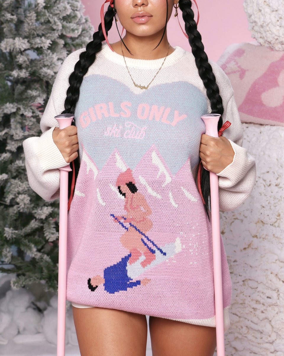 living out my sweater design ⛷️