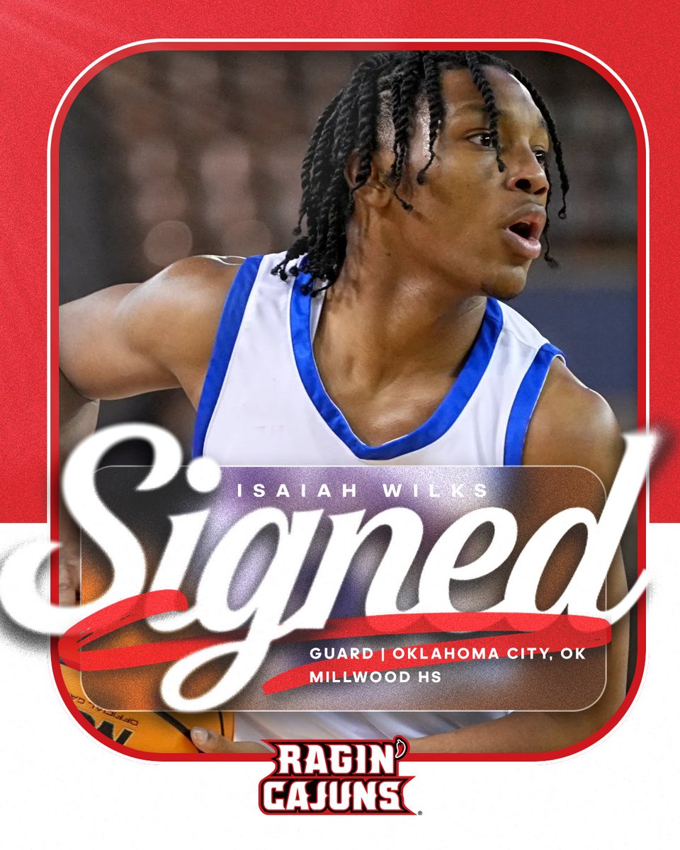 RaginCajunsMBB's tweet image. The No. 2-ranked player in the state of Oklahoma and 37th-rated point guard nationally is coming to 𝗖𝗔𝗝𝗨𝗡 𝗖𝗢𝗨𝗡𝗧𝗥𝗬 🤟

👤 Isaiah Wilks ⭐️⭐️⭐️
⛹️5-9 | Guard
🗺️ Oklahoma City, OK
🎓 Millwood

#GeauxCajuns | #NSD26