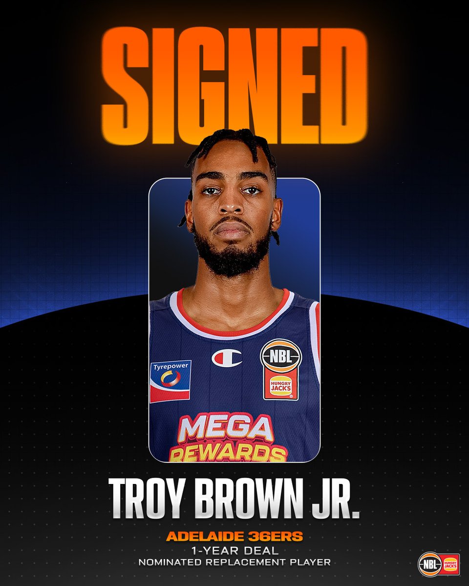 SIGNED ✍️ The @Adelaide36ers have signed import wing Troy Brown