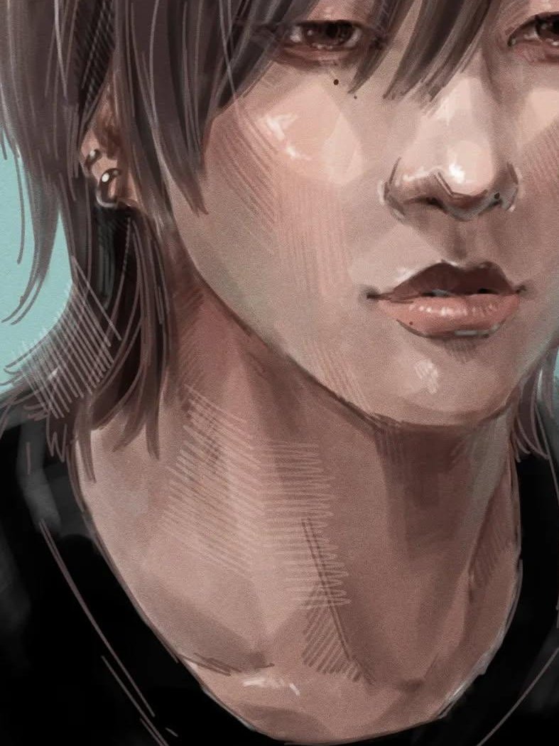 結構前にかなーーり美化して遊んだ自画像も投下