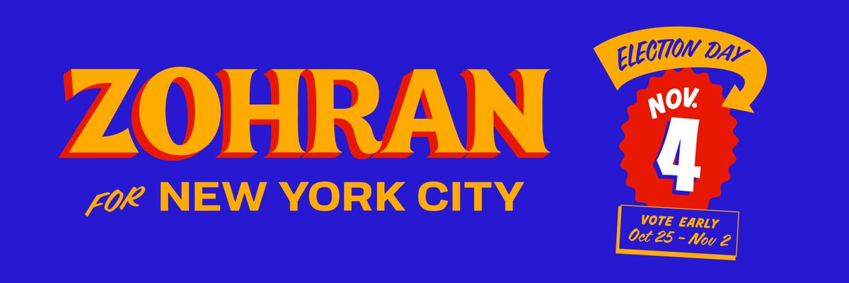 justmaxcreating's tweet image. Zohran’s posters are such a flex.

You could hang them in your living room &amp;amp; get compliments for each one.

The left has a monopoly on art. No republican comms team could ever cook like this.