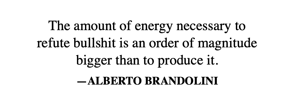 It's pretty funny that Kamala Harris wrote a book with a Brandolini epigram. The only thing funnier is when Donald Trump writes a tell-all memoir that does the same.
