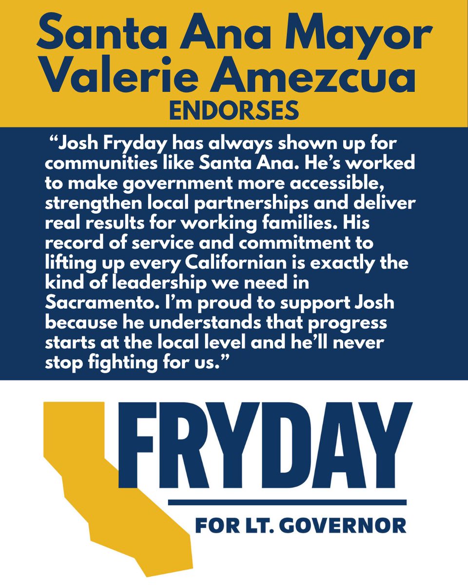 Santa Ana Mayor Valerie Amezcua is a true champion for working families and I look forward to continuing to work alongside her to expand opportunities for all. Thank you Mayor Amezcua for supporting my campaign for Lieutenant Governor! #california #santaana #orangecounty