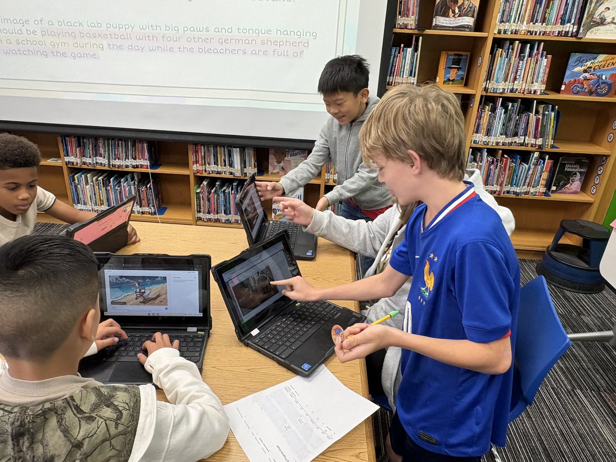 WallarooLibrary's tweet image. More responsible use/district guidelines regarding AI infused with descriptive language to create AI generated images.  This class *might* have spent a bit of extra time in the library today! @PISDlibraries @pisdtech @dan_blier