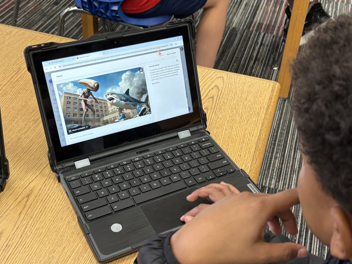 WallarooLibrary's tweet image. More responsible use/district guidelines regarding AI infused with descriptive language to create AI generated images.  This class *might* have spent a bit of extra time in the library today! @PISDlibraries @pisdtech @dan_blier