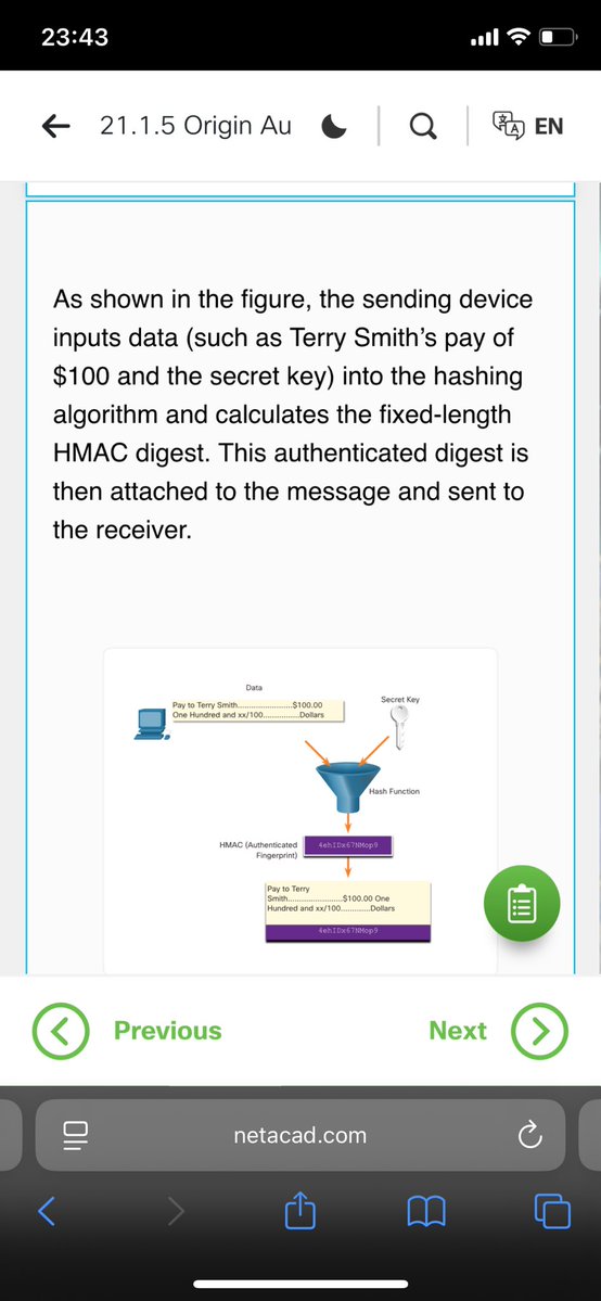 Kayzo_Banty's tweet image. Day 30/100 days of #cybersecurity
@OnijeC @cyberjeremiah @elormkdaniel 
I’m away for some days
I couldn’t travel with my laptop but still had to show up for today’s session.
I continued with my CyberOps associate where I learnt about Cryptography(Hashing, the hashing value h=H(x)