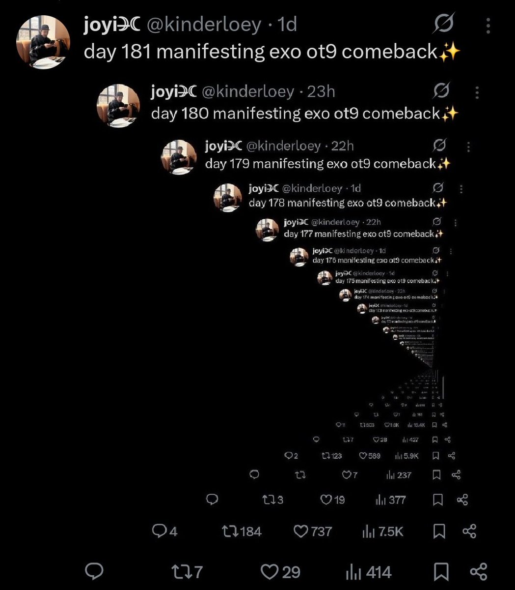 kinderloey's tweet photo. day 182 manifesting exo ot9 comeback✨ https://t.co/aT8v5PE6MT