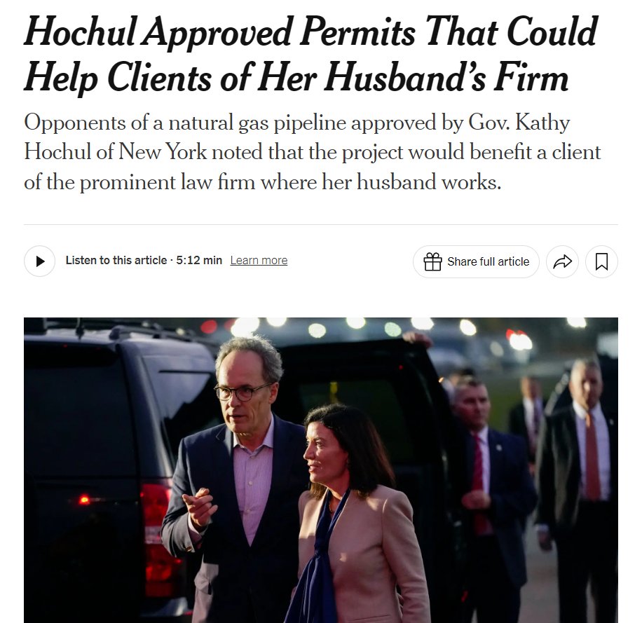Why is <a href="/GovKathyHochul/">Governor Kathy Hochul</a> keeping us hooked on deadly, expensive fossil fuels when she could be building #PublicRenewables to meet our climate goals and lower our utility bills? Seems like it could be good old fashioned corruption. 

Check out the full article below 👇