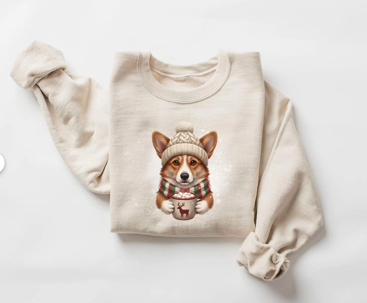 HeartSupplies's tweet image. Corgi Christmas Sweatshirt, Cozy Holiday Dog Shirt, Cute Corgi Cocoa Sweater, Festive Pup Gift, Unisex Winter Jumper, Corgi Lover Sweater - Etsy buff.ly/lxNQnfN 
#corgichristmas #corgilover #corgisweater #holidayshirt #christmassweater #cutedogshirt