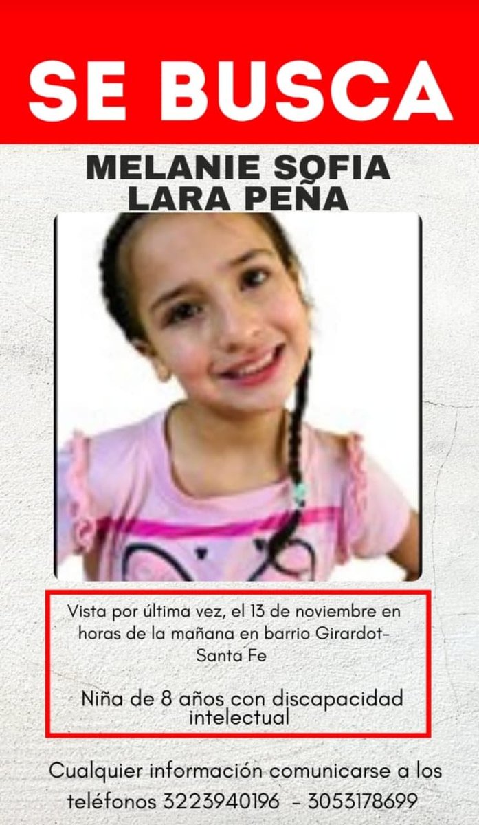 RonnySuarez_'s tweet photo. Ayudemos a encontrar a Melanie Sofía 💔👇 https://t.co/wfRwtRqiWt