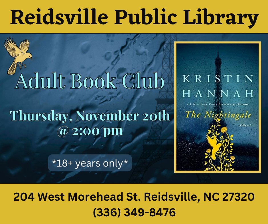 RCP_Library's tweet image. Programs and Events at Rockingham County Public Library on Thursday, November 20th! 🍪📘🎨🎱