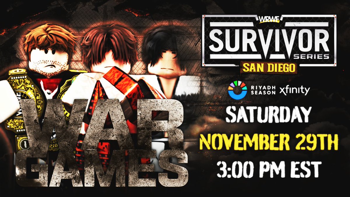 On November 29th, WRWF presents #WRWFSurvivorSeries, one of the biggest nights of the year! 🔥

Powered by Xfinity and Riyadh Season, with major matches and huge moments on deck. 🏟️⚔️

Featuring The Authority: <a href="/Mischief_RW/">Mischief</a> <a href="/Black21Ali/">AliB/R</a> <a href="/SinRWAcc/">sin</a>! 👀

#WRWF2025