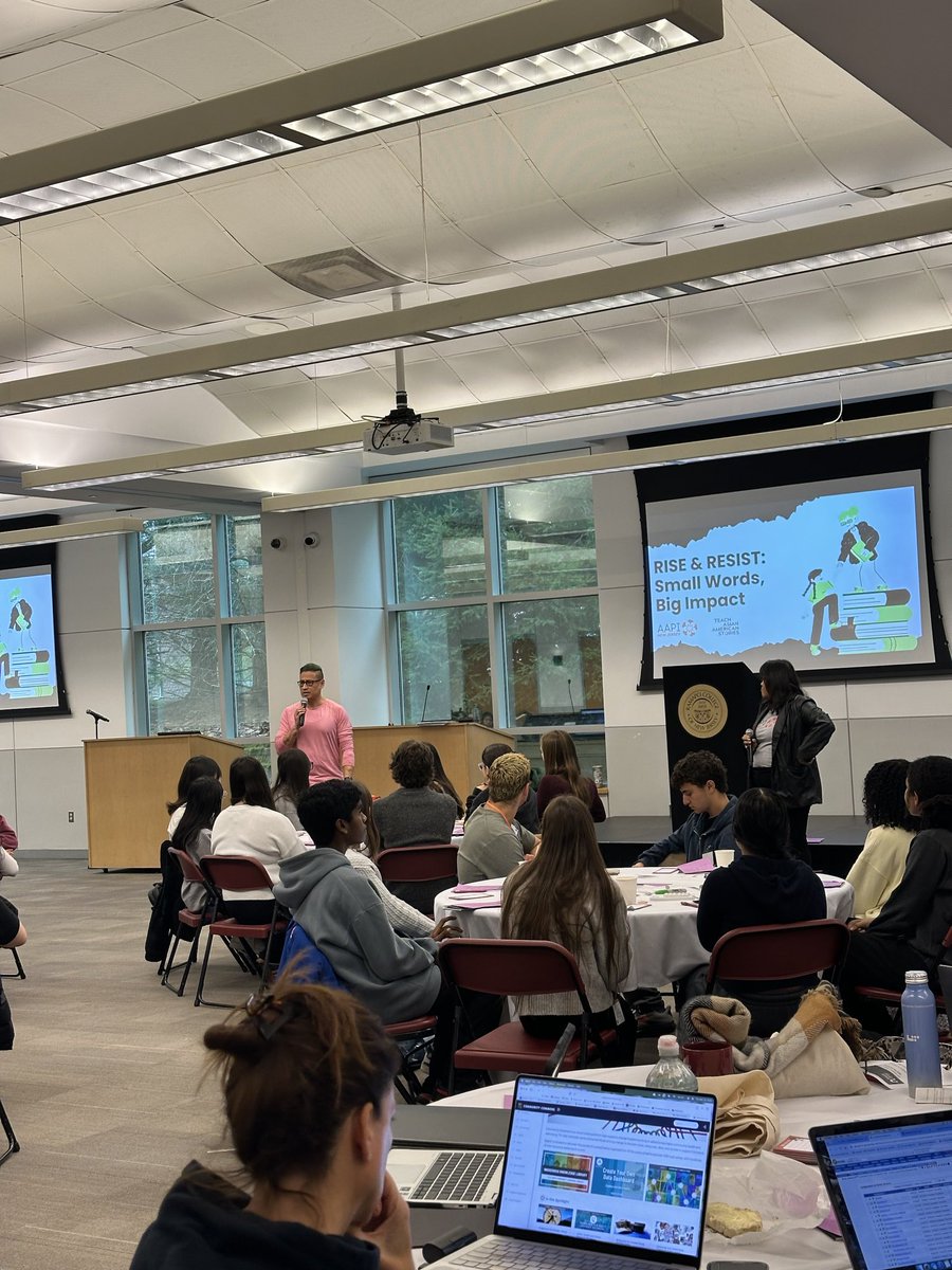 We had an amazing time presenting Rise &amp; Resist to 118 Bergen County HS students from 13 districts at Ramapo College today! Supported by <a href="/taaforg/">The Asian American Foundation</a>, this interactive workshop helps young people build the skills to stand up against everyday bias. More info @ teachasianamericanstories.org