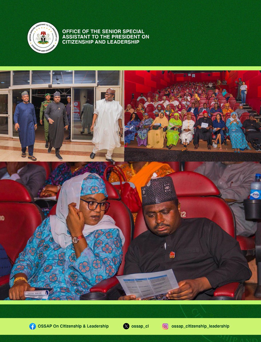 The Senior Special Assistant to the President on Citizenship &amp; Leadership, Hon. Nasir Bala Aminu Ja’oji, attended the premiere of Fasahar Zamani, a 12-episode skit produced under the Accelerating Digital Adoption in Northern Nigeria (ADAN) project, held at Genesis Cinema, Ceddi