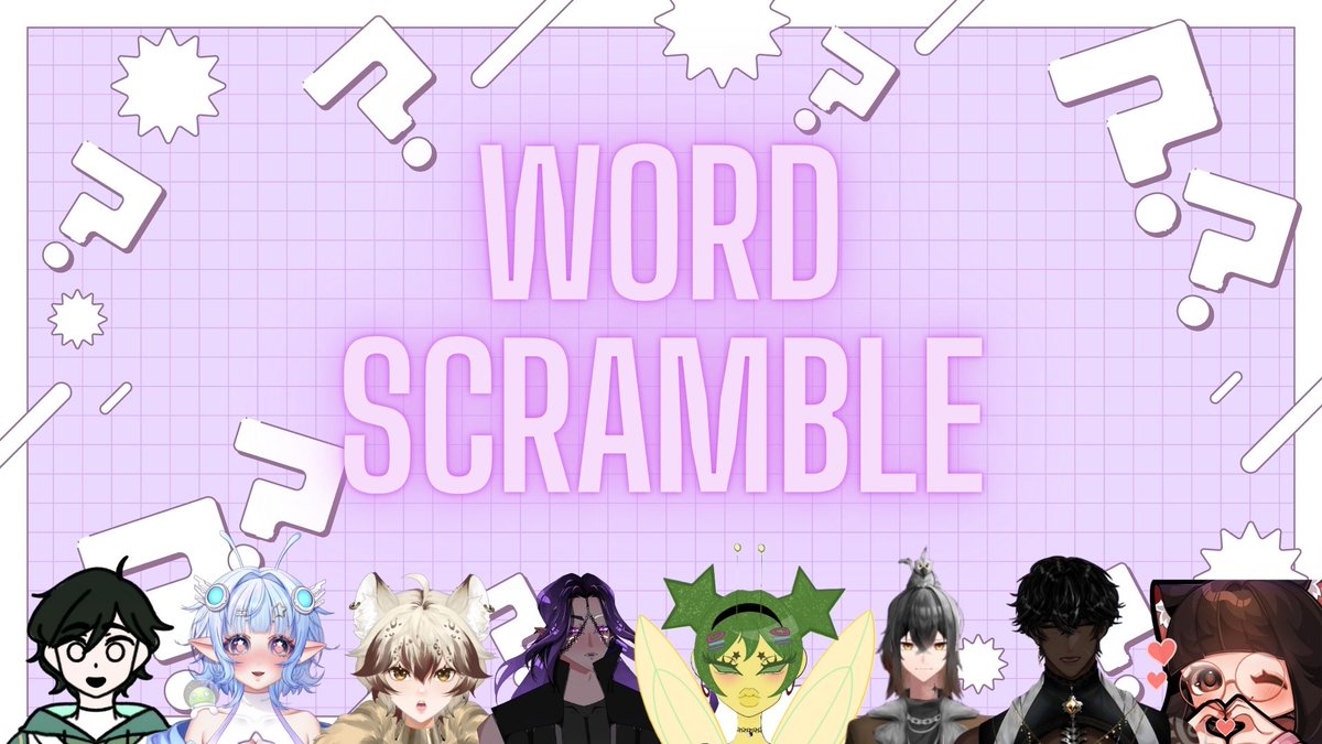 ‼️GAMESHOW ALERT‼️

This saturday I am testing my friends against each other with a game of scrambled words!

There will be punishments 😇

🟣 Live on my twitch 
🕐Saturday 15th Nov/8 pm CET