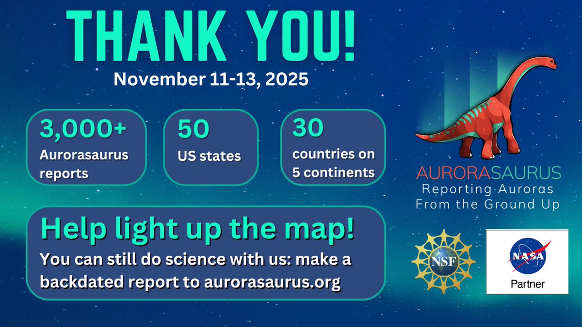 We are so grateful to everyone who has made reports to aurorasaurus.org during this storm! You've made an incredible contribution to helping study storms like these. Please continue to make backdated reports and spread the word!