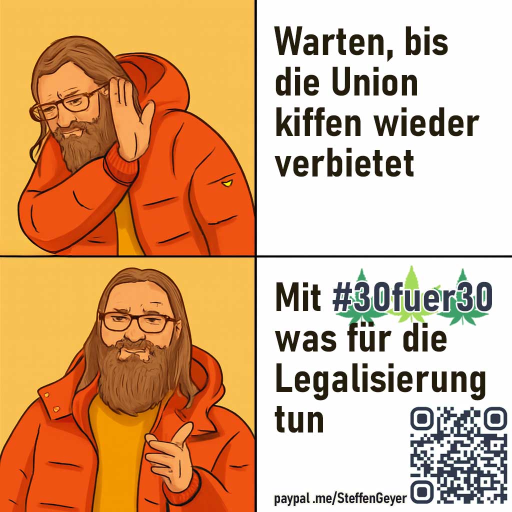 Die Union macht keine Pause. Wir auch nicht. Noch 2.595 Euro bis 19.11., dann rollt #30fuer30. Mitmachen statt aufs nächste Verbot warten!

Spende jetzt 👉 paypal.me/SteffenGeyer