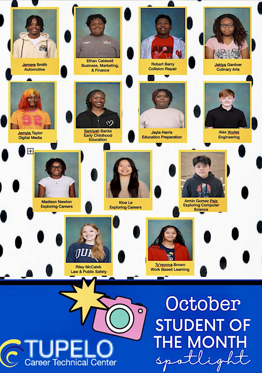 CareerTech_TPSD's tweet photo. 🎉Celebrating CTE’s October Students of the Month! Congratulations…We’re proud of you!💙💛#CTEProud #CTEExcellence #StudentAchievement #tpsd #GoWave https://t.co/lzvVKT4QD7