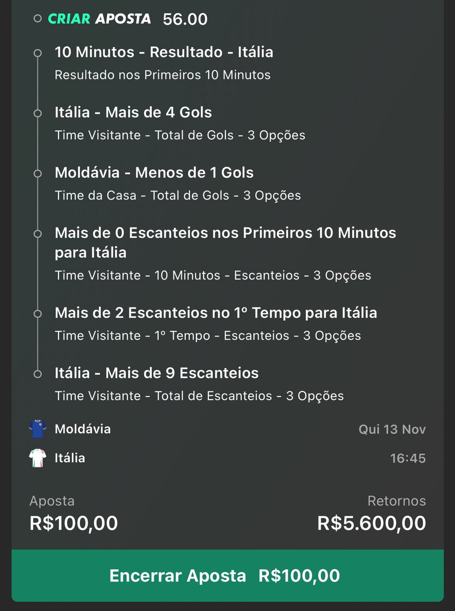 dedeoftips's tweet image. 😱Quem vem comigo nessa pra daqui a pouco? 

ODD 56 🤌🏼