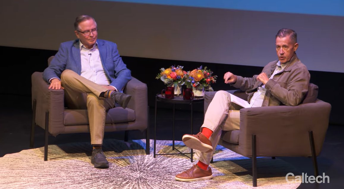 CaltechLCSSP's tweet image. Caltech alum @JimFruchterman joined @CaltechLCSSP Co-Director @rmichaelalvarez on campus recently to discuss Jim&apos;s book, #TechnologyForGood, during the Behind the Book Series at @Caltech.
