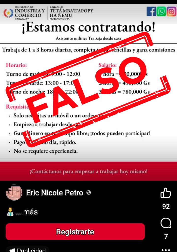 MIC_PY's tweet photo. 🚨 COMUNICADO https://t.co/ZzZyAUgeSa