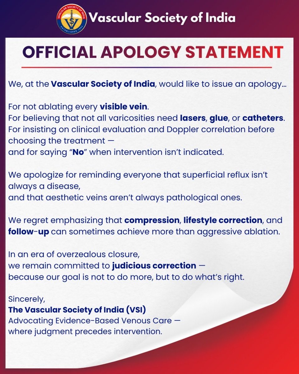 DrManoj_SH's tweet photo. Ethical Vascular Practice

#VSI #Vascularsurgeons https://t.co/HSxw3xy81B
