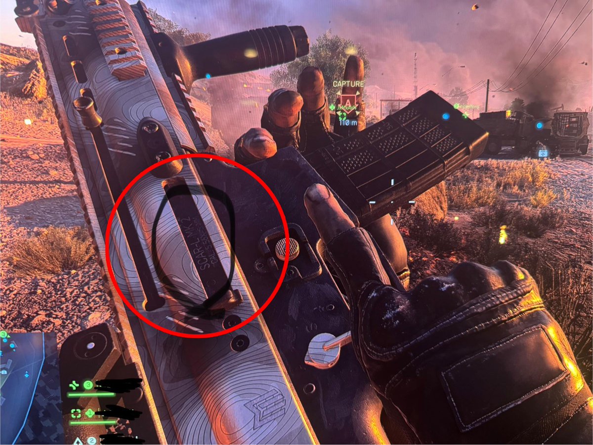 BF6Updates's tweet image. After inspecting the SOR-556, you can see the real name of the weapon on the other side of the gun #Battlefield6