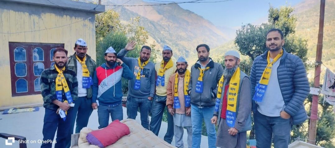 Aap Doda West Team visiting different panchayat of block kashtigarh..