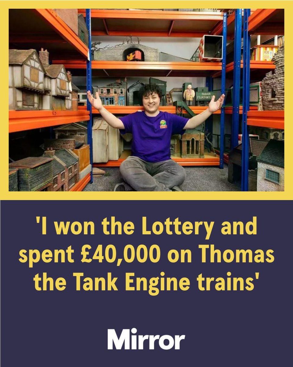 Steam engine fanatic Neil Leighton today revealed how he invested his £1m lotto win into a collection of Thomas the Tank Engine memorabilia - now worth as much as a real-life train.